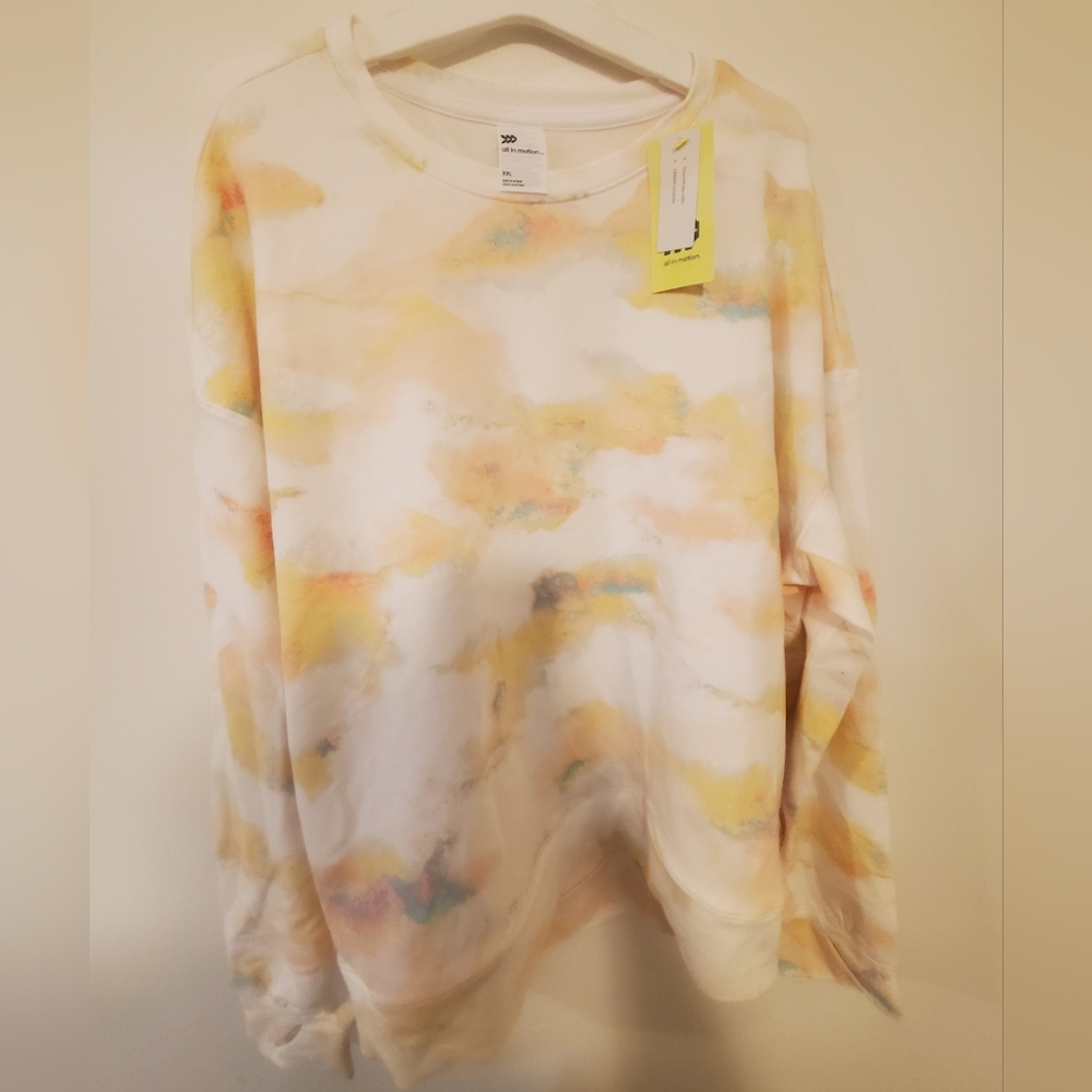 Women's All In Motion Crewneck Sweater - Light Pink - Size XXL